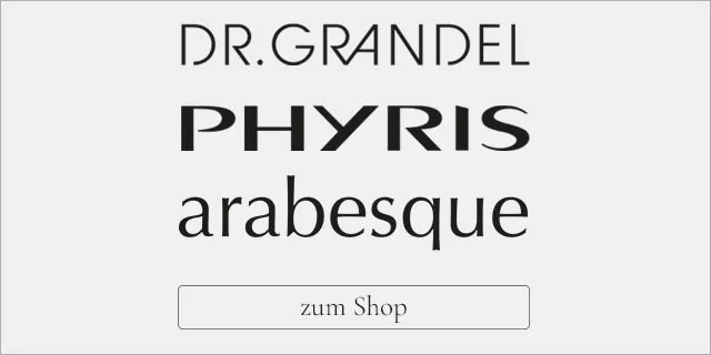 Auf dem Bild steht. DR. GRANDEL, PHYRIS und arabesque das sind Markennamen die Konsmetikprodukte haben.